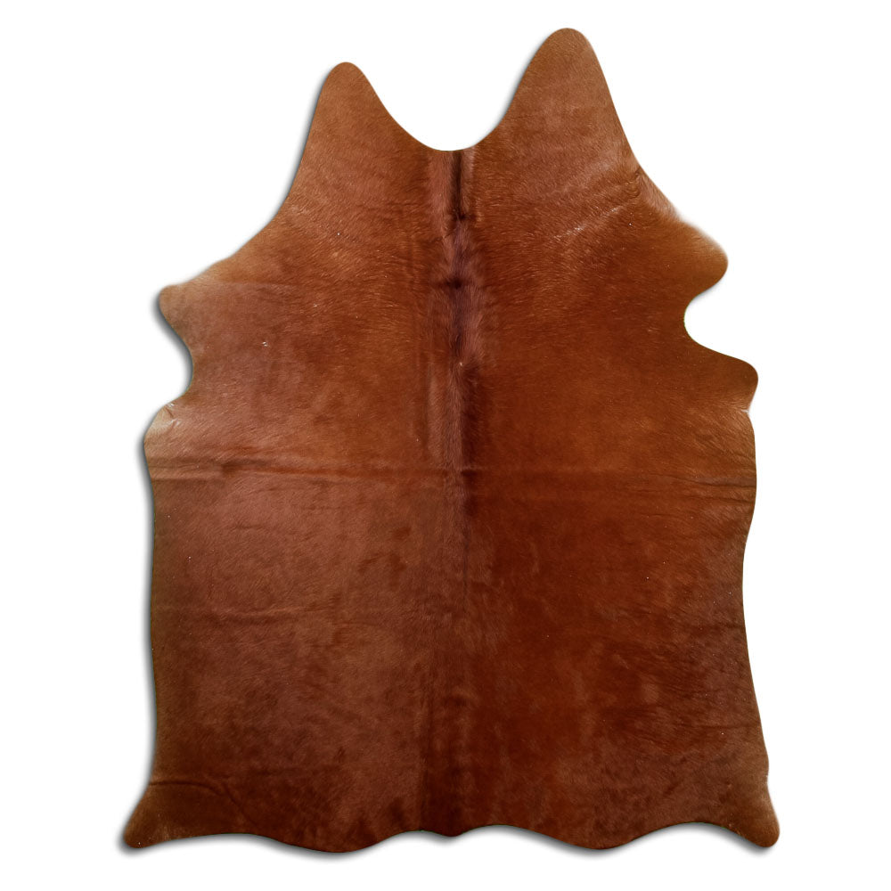 Brown cowhide rug M