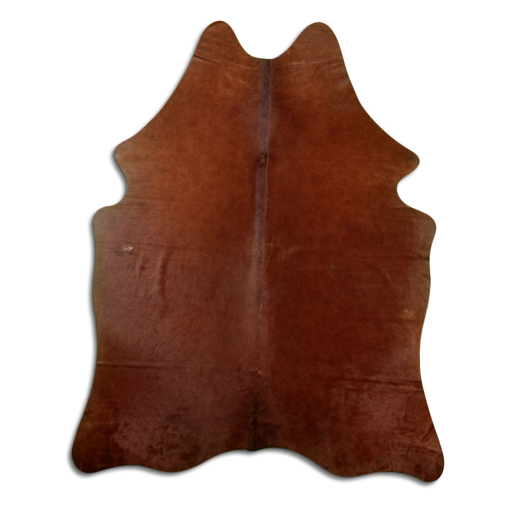 Brown cowhide rug L
