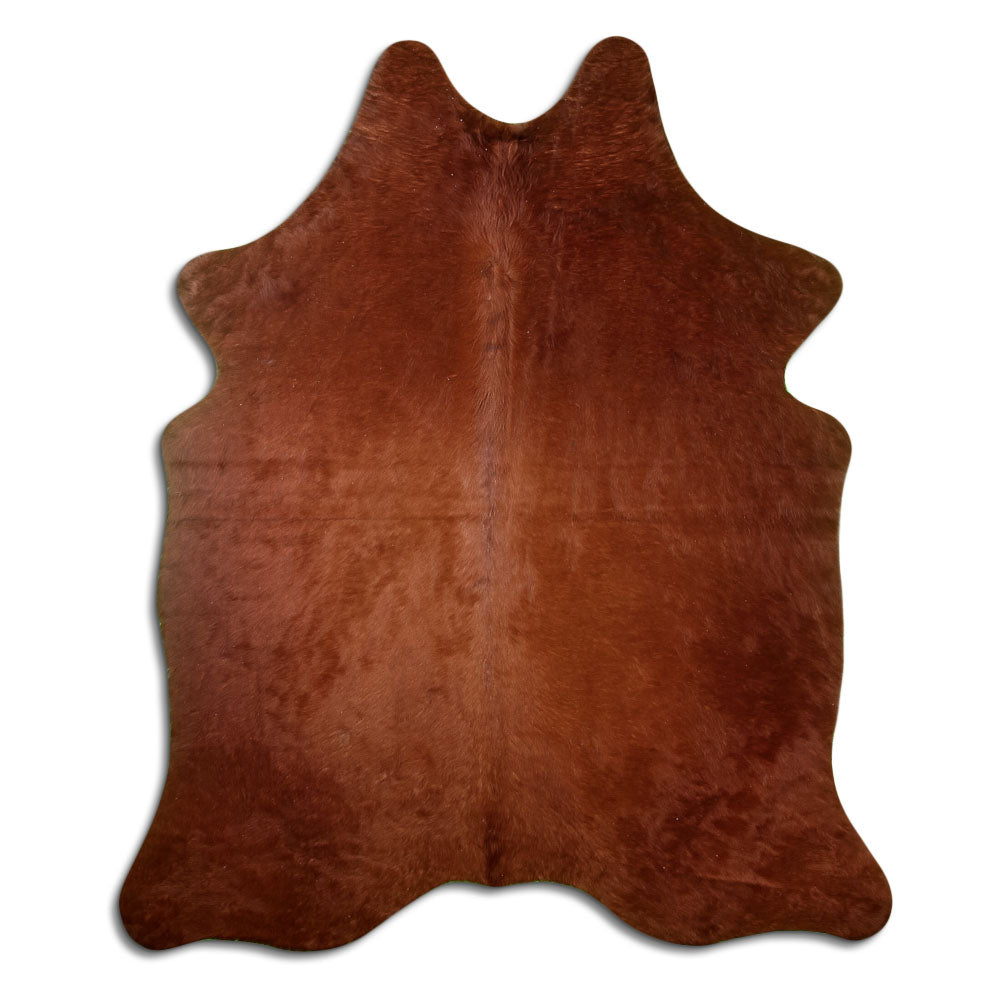 Brown cowhide rug L