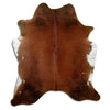 Brown cowhide rug L