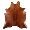 Brown cowhide rug L