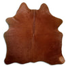 Brown cowhide rug M