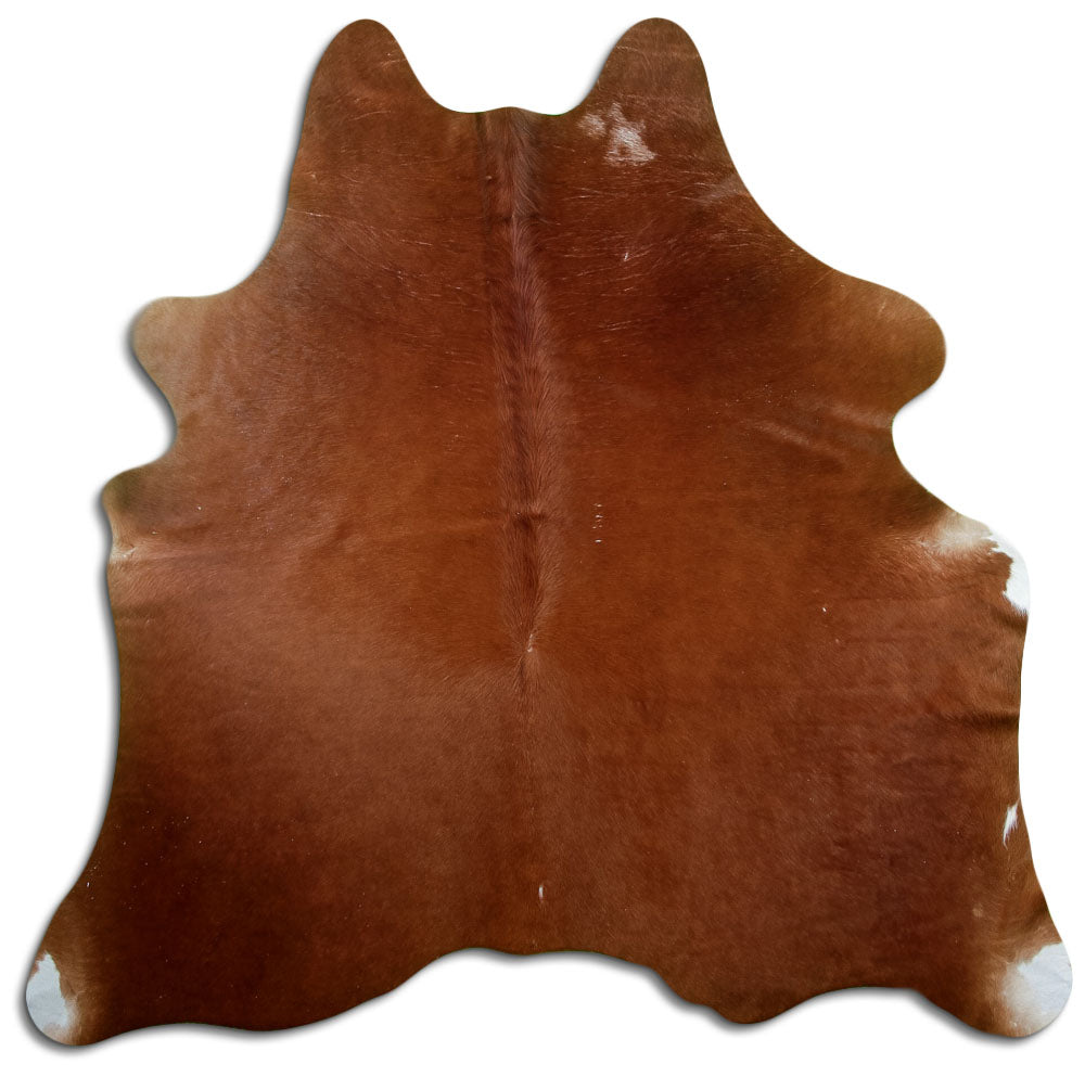Brown cowhide rug M