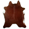Brown cowhide rug L