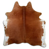 Brown cowhide rug M