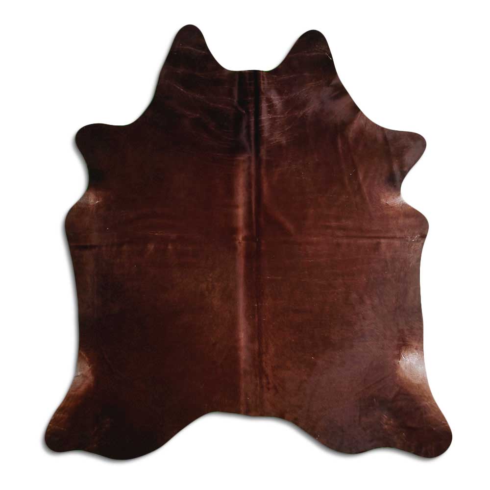 Brown cowhide rug L