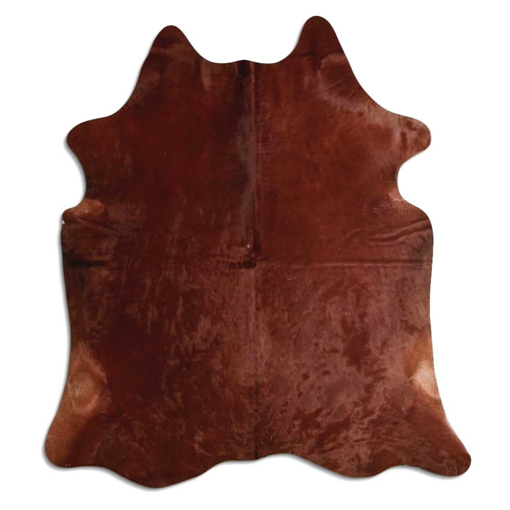 Brown cowhide rug XL