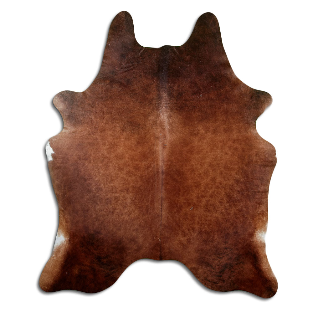 Brown cowhide rug XL