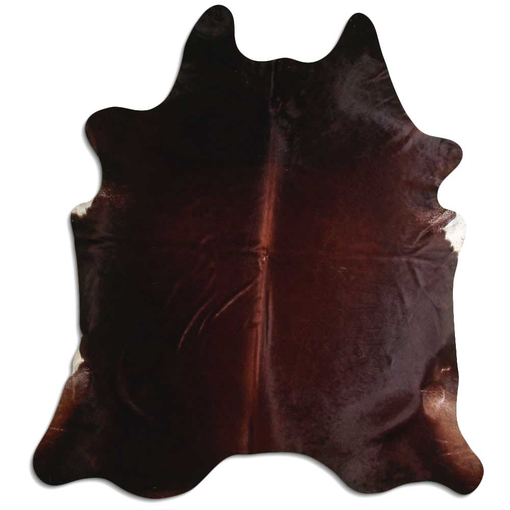 Brown cowhide rug XL