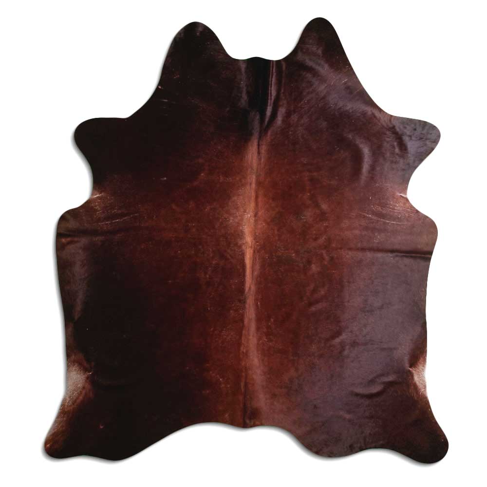 Brown cowhide rug XL