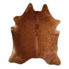 Brown cowhide rug L