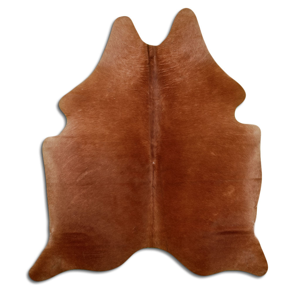 Brown cowhide rug M