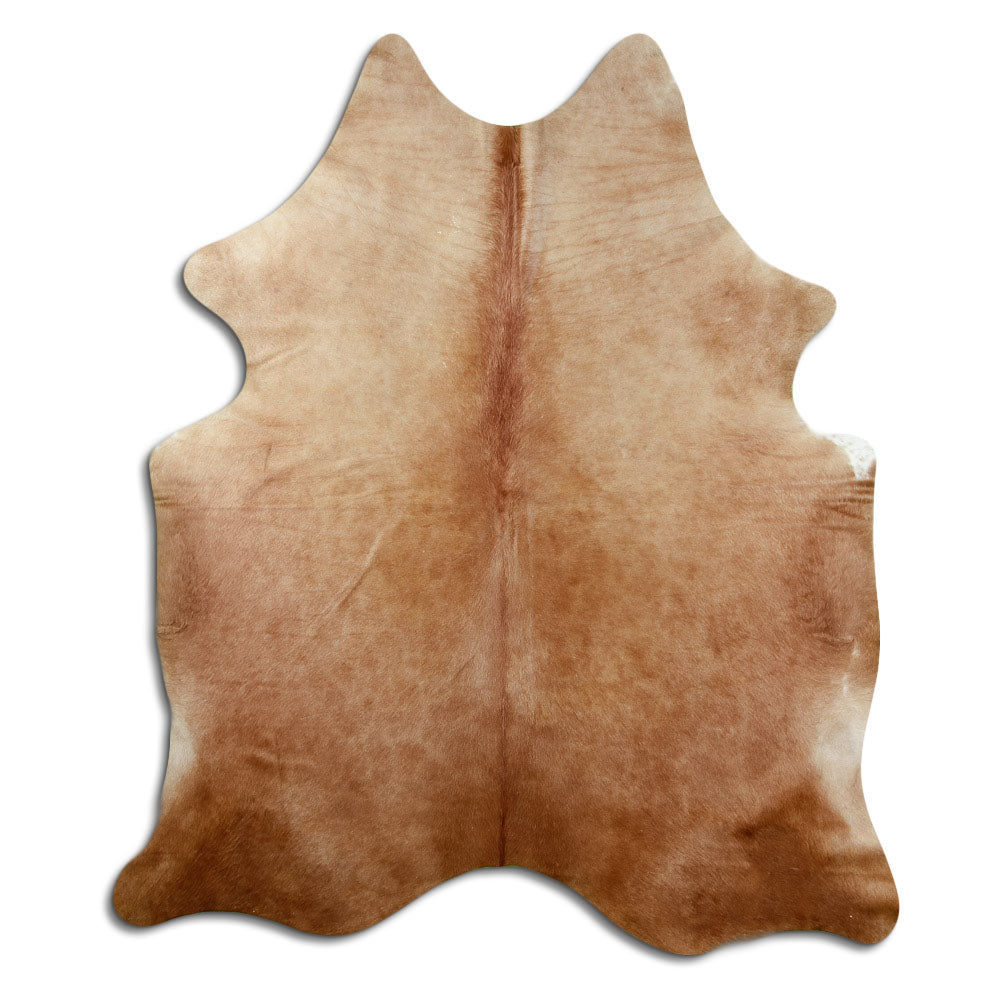 Brown cowhide rug L