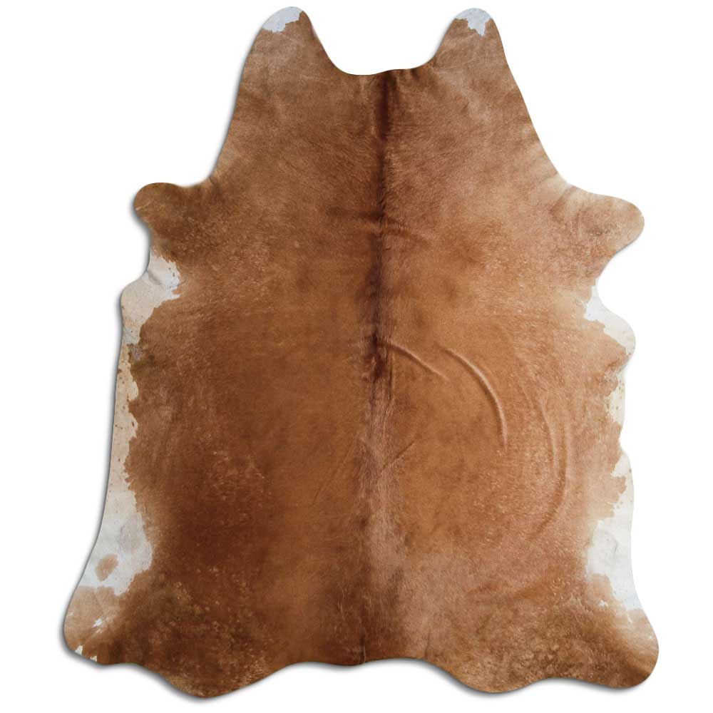 Brown cowhide rug XXL
