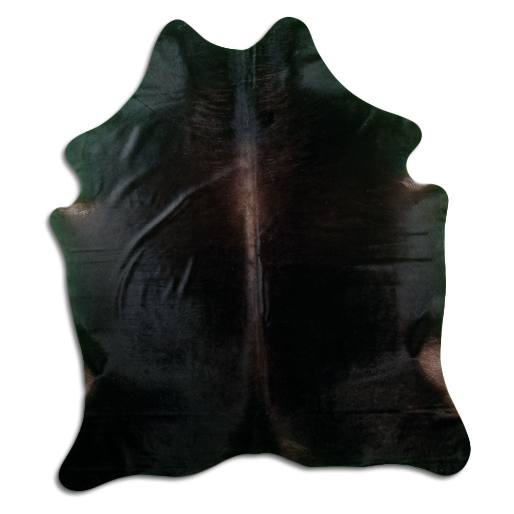 Brown cowhide rug L