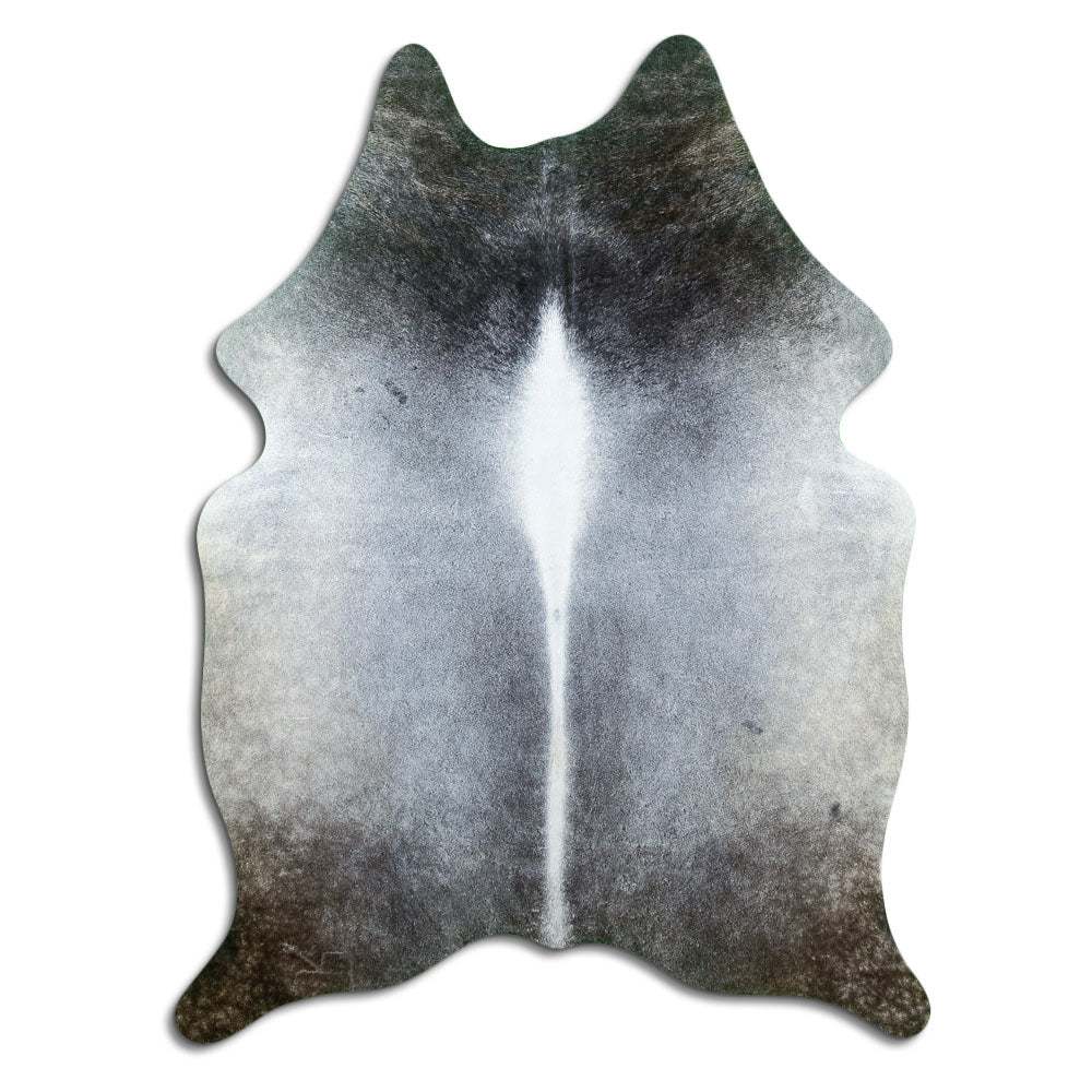 Grey cowhide rug L