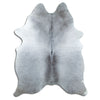 Grey cowhide rug L