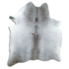 Grey cowhide rug L