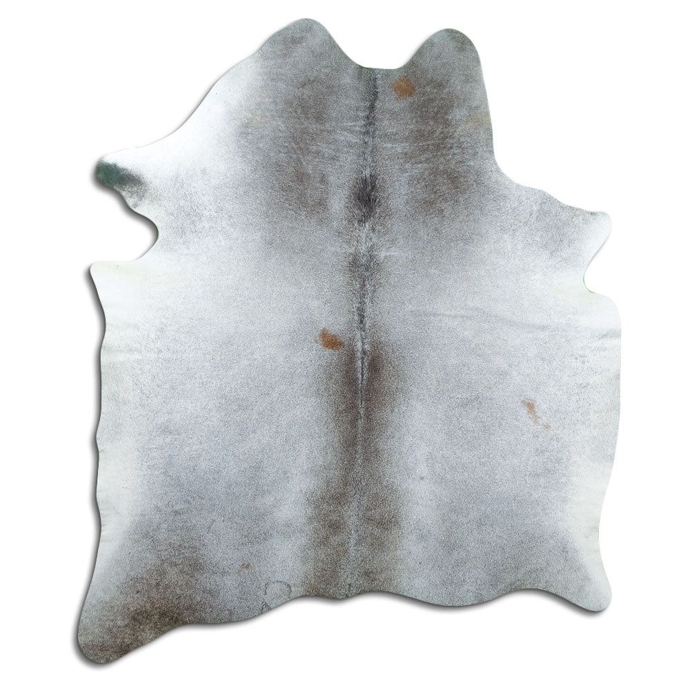 Grey cowhide rug L