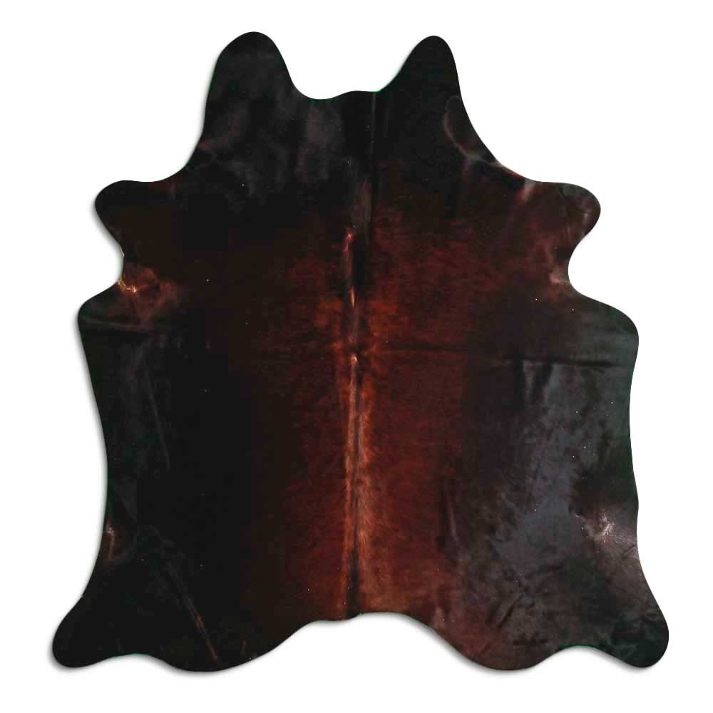 Brown cowhide rug M