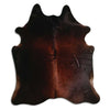 Brown cowhide rug L