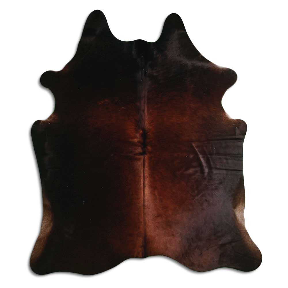 Brown cowhide rug L