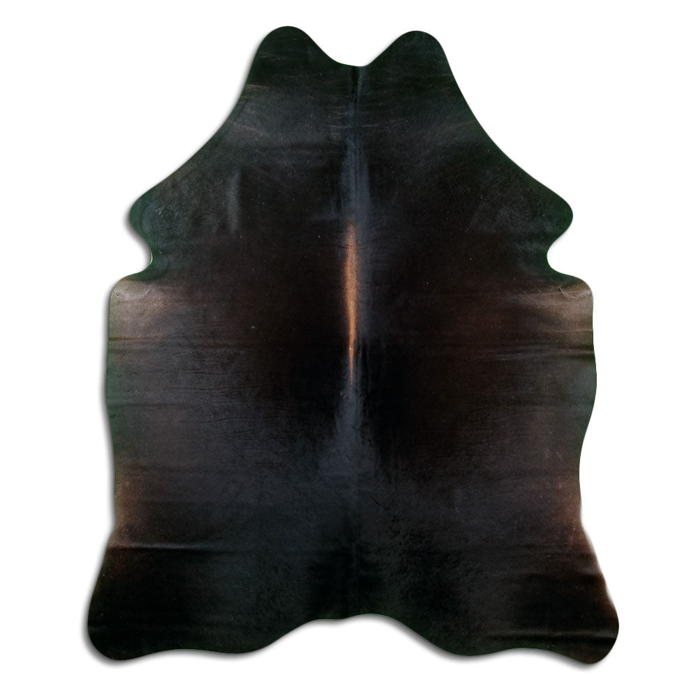 Brown cowhide rug L