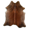 Brown cowhide rug L