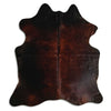 Brown cowhide rug L