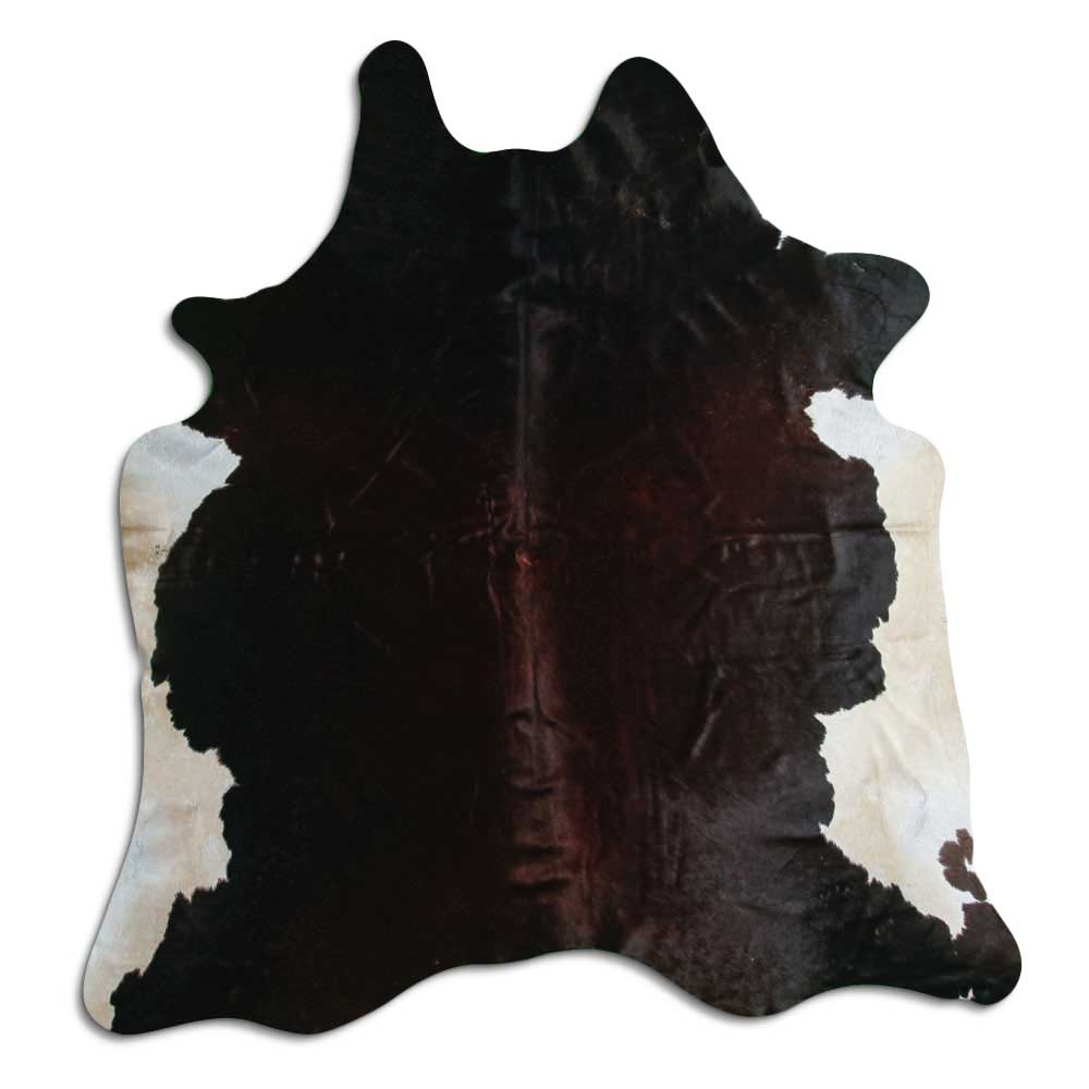 Brown cowhide rug L