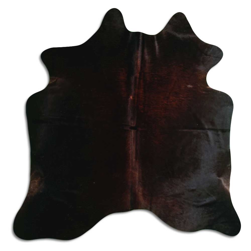 Brown cowhide rug M