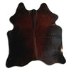 Brown cowhide rug M