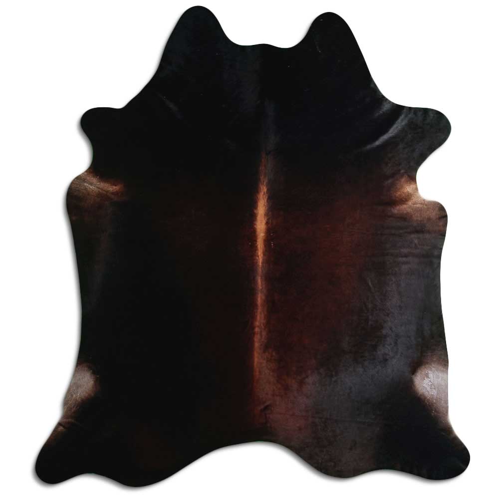 Brown cowhide rug XL
