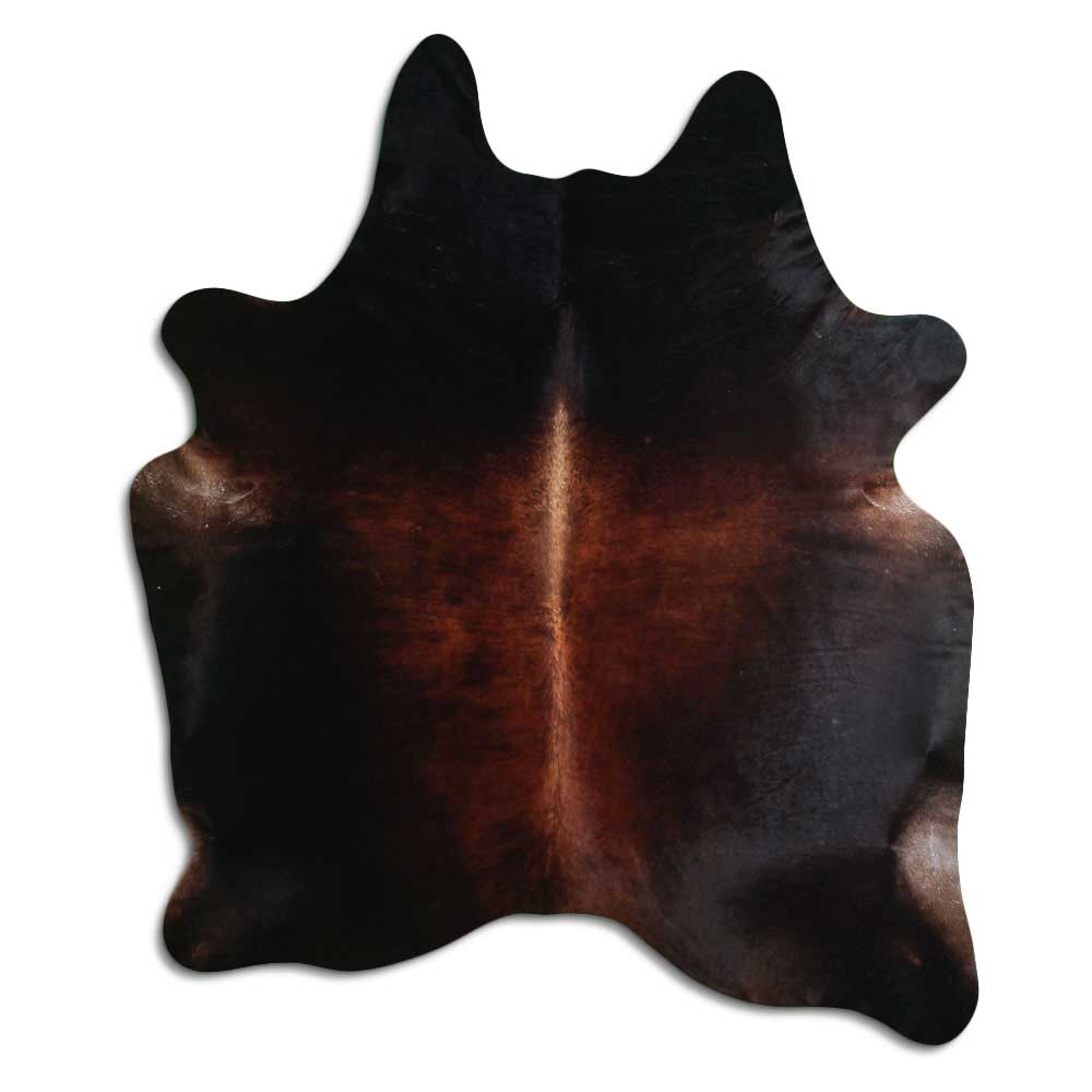 Brown cowhide rug XL