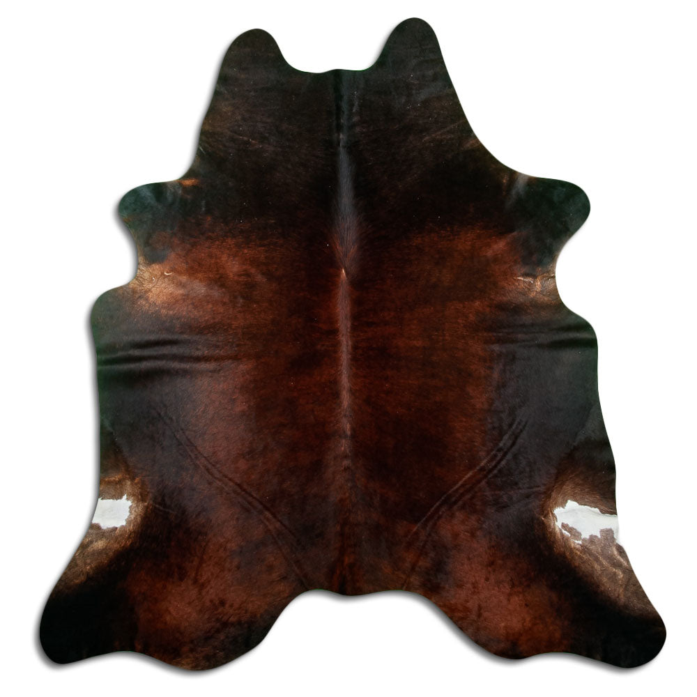 Brown cowhide rug XL