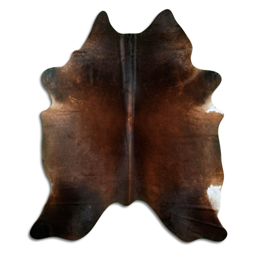 Brown cowhide rug XL
