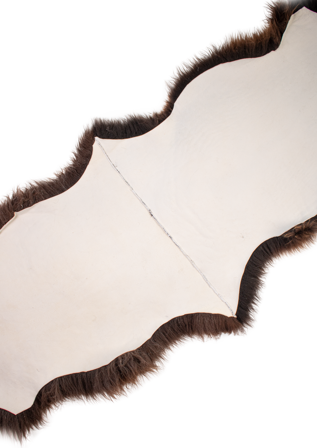 Double brown sheepskin rug
