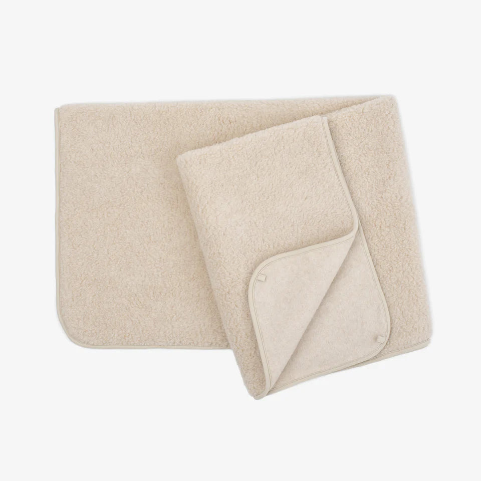 Merino wool blanket "Almond" | single layer