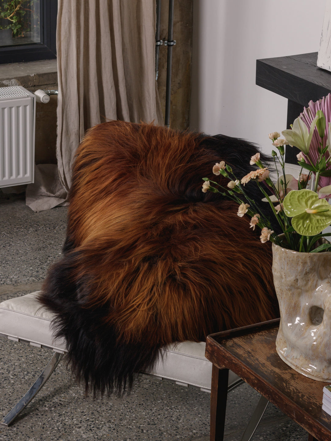 Icelandic sheepskin rug "Rusty"