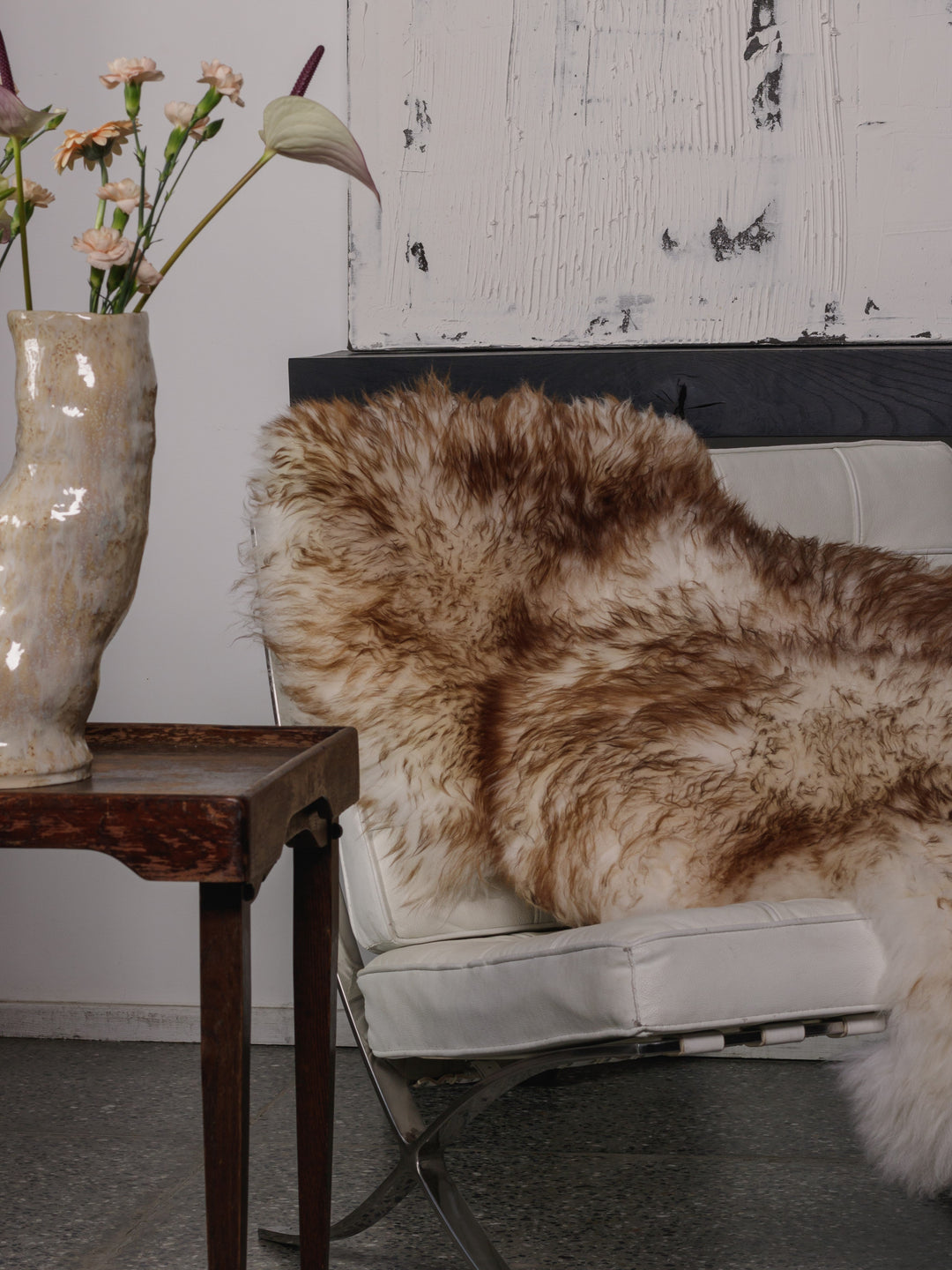 Mouflon sheepskin rug
