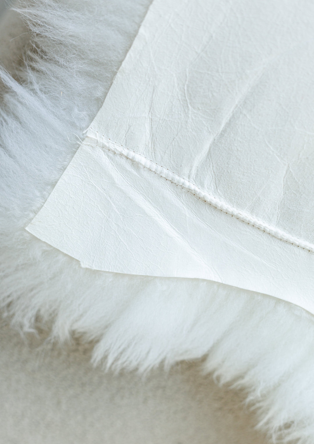 Taupe sheepskin rug
