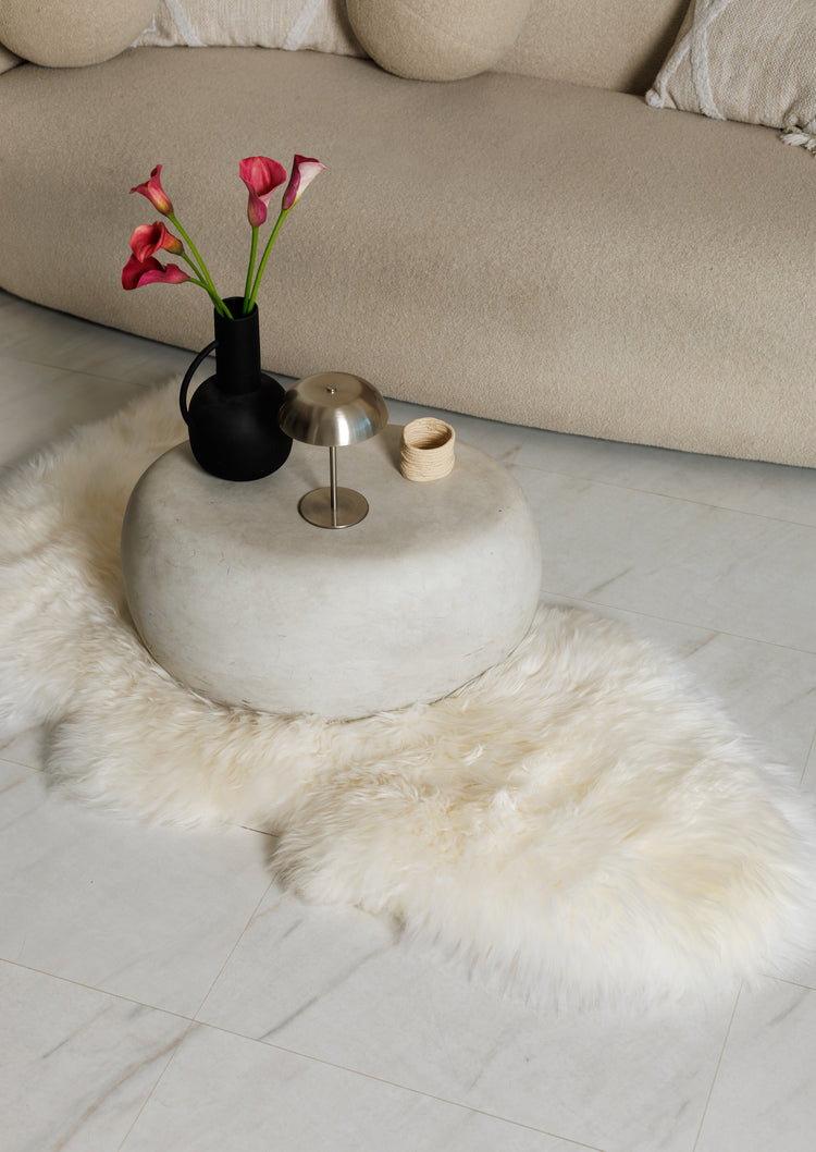 White sheepskin XXXXL