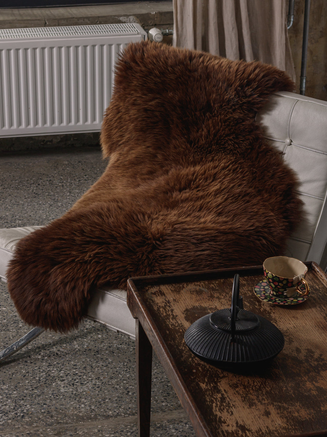 Brown sheepskin